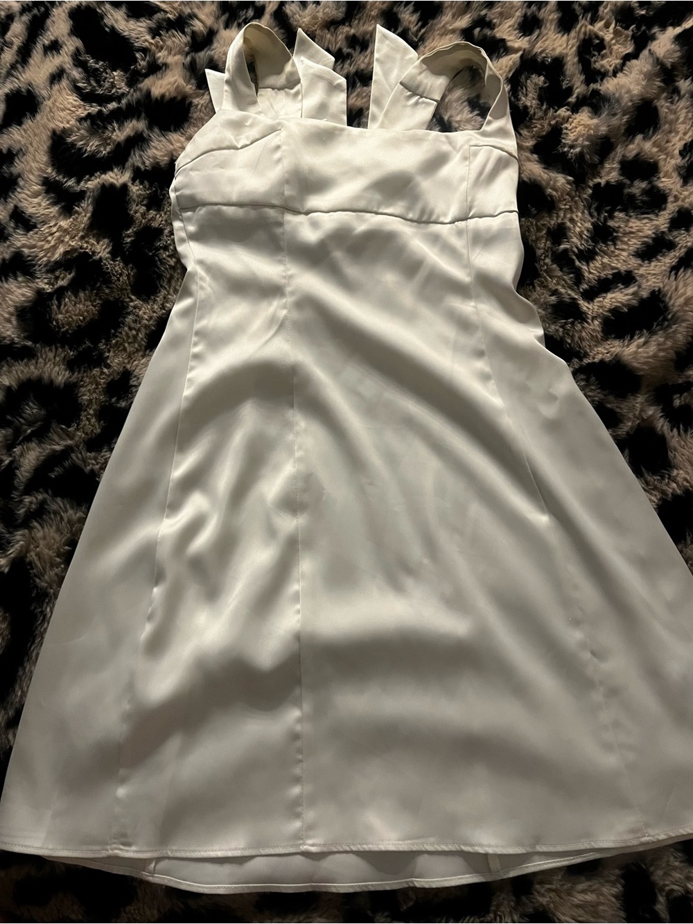 Urban Outfitters White Satin Mini Dress